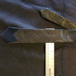 Vibtage slim necktie green and black